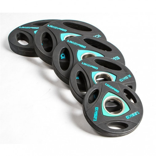 Олимпийский диск в уретане LIVEPRO Urethane Training 1,25 кг, черный/синий