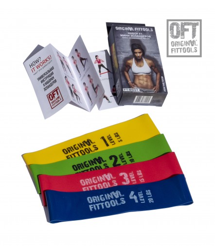 Набор мини-эспандеров диаметр 46 см Original Fit.Tools FT-MBST Набор мини-эспандеров диаметр 46 см Original Fit.Tools FT-MBST