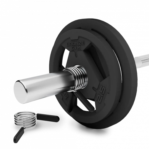 Диск олимпийский BRONZE GYM обрезиненный 10 кг с тремя хватами