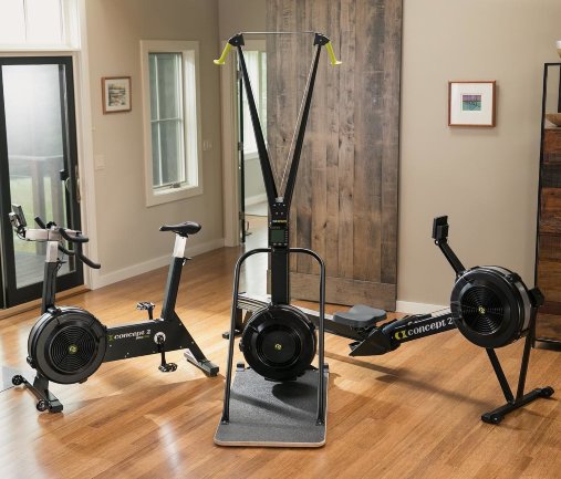 Комплект из 3-х кроссфит тренажеров Concept2: лыжный SkiErg с подставкой + гребной Model D + вело BikeErg Комплект из 3-х кроссфит тренажеров Concept2: лыжный SkiErg с подставкой + гребной Model D + вело BikeErg