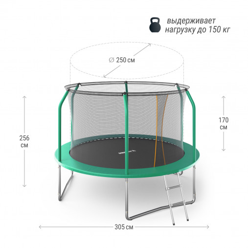 Батут UNIX Line SUPREME BASIC 10 ft (Green) 3,05 м зеленый Батут UNIX Line SUPREME BASIC 10 ft (Green) 3,05 м зеленый