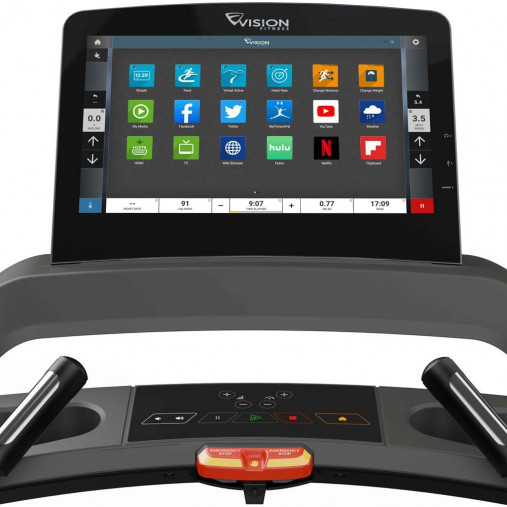 Беговая дорожка VISION T600E с консолью 22-дюйма, сенсорным экраном и поддержкой Virtual Active (виртуального ландшафта) Беговая дорожка VISION T600E с консолью 22-дюйма, сенсорным экраном и поддержкой Virtual Active (виртуального ландшафта)