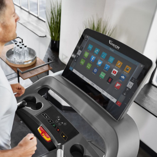 Беговая дорожка VISION T600E с консолью 22-дюйма, сенсорным экраном и поддержкой Virtual Active (виртуального ландшафта) Беговая дорожка VISION T600E с консолью 22-дюйма, сенсорным экраном и поддержкой Virtual Active (виртуального ландшафта)