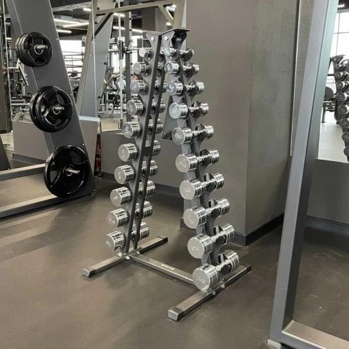 Стойка для хромированных гантелей BRONZE GYM BR-1035