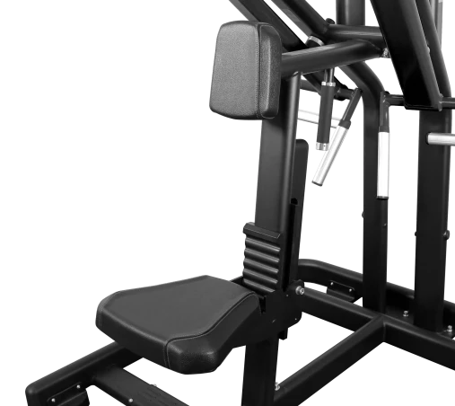 Горизонтальная тяга BRONZE GYM PL-1702, черный, рычажный тренажер-хаммер, нагружаемый дисками