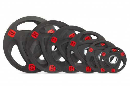 Диск 51 мм. NEO полиуретановый с 3-мя хватами VictoryFit олимпийский 25 кг Диск 51 мм. NEO полиуретановый с 3-мя хватами VictoryFit олимпийский 25 кг