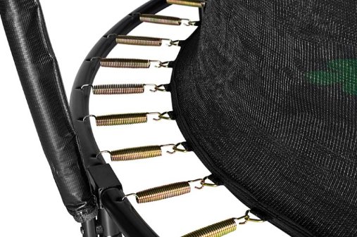 Батут Hasttings Air Game Basketball 15FT (4,6 м) синий с баскетбольным кольцом + внутренней сеткой и двухсторонним защитным матом (зеленый/синий)