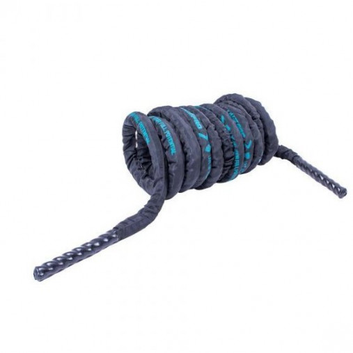 Канат LIVEPRO Covered Battle Rope 5 см х 9 м, черный/синий Канат LIVEPRO Covered Battle Rope 5 см х 9 м, черный/синий