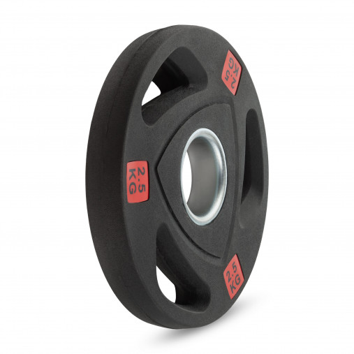 Набор дисков 51 мм. с 3-мя хватами от 2,5-25 кг VictoryFit (155 кг, 6 пар) серии ST с полиуретановым покрытием