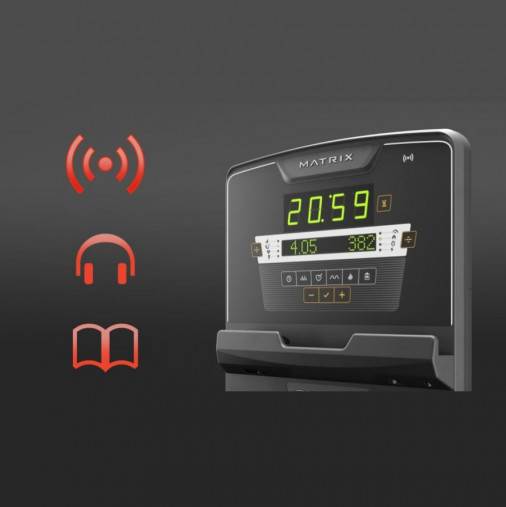 Горизонтальный велотренажер Matrix Performance. Консоль LED