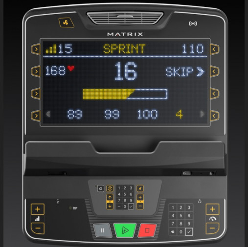 Горизонтальный велотренажер Matrix Lifestyle. Консоль Premium LED