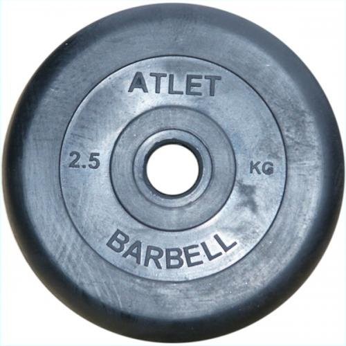 Набор обрезиненных дисков, черные MB Barbell, D-51 мм, 1,25-20 кг, АТЛЕТ (общий вес 107,5 кг) 6 пар Набор обрезиненных дисков, черные MB Barbell, D-51 мм, 1,25-20 кг, АТЛЕТ (общий вес 107,5 кг) 6 пар