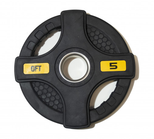 Штанга олимпийская наборная 90 кг OFT (диски 50 мм с двумя хватами (2hgp), гриф олимп. хром. 220 см)