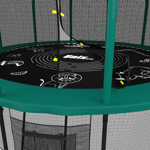 Батут с внутренней сеткой и лестницей UNIX line 16 ft (4.88 м) SUPREME GAME (зеленый) + нижняя сеть Батут с внутренней сеткой и лестницей UNIX line 16 ft (4.88 м) SUPREME GAME (зеленый) + нижняя сеть