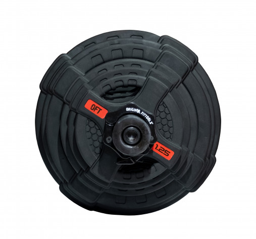 Штанга олимпийская наборная 128 кг OFT (диски 50 мм с двумя хватами, черный гриф 220 см) Штанга олимпийская наборная 128 кг OFT (диски 50 мм с двумя хватами, черный гриф 220 см)