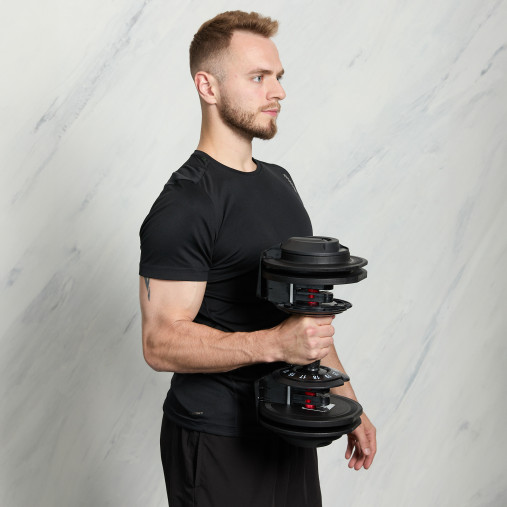 Регулируемая наборная гантель Umove 3-24 кг (диапазон 3, 6, 8, 9, 11, 13, 15, 17, 18, 19, 21 и 24 кг) арт. RUMF7070 Регулируемая наборная гантель Umove 3-24 кг (диапазон 3, 6, 8, 9, 11, 13, 15, 17, 18, 19, 21 и 24 кг) арт. RUMF7070