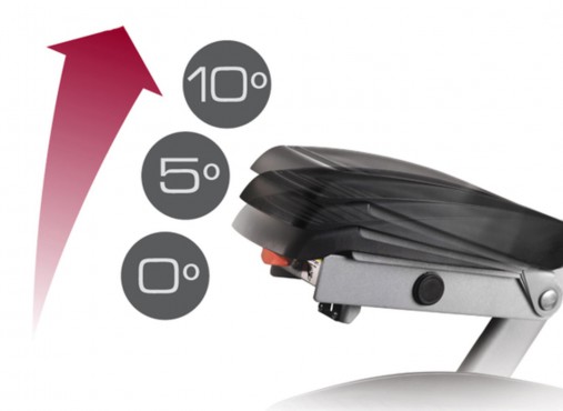 Тренажер с функцией регулировки педалей в трех положениях. Просто потяните за ручку в задней части педали и отрегулируйте в диапазоне от 0-5-10 градусов, это позволит Вам найти наиболее удобное положение педали для правильной тренировки.