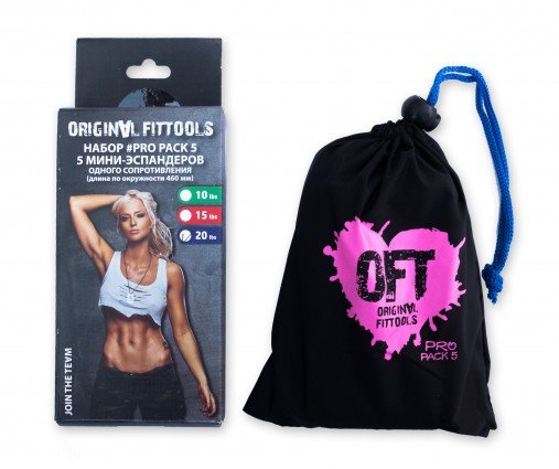 Набор из 5 мини-эспандеров одного сопротивления (20 LBS) OFT Набор из 5 мини-эспандеров одного сопротивления (20 LBS) OFT