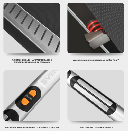 Беговая дорожка коммерческая SVENSSON INDUSTRIAL ARMORTECH TFT (GRAPHITE BLUE) темно-серая